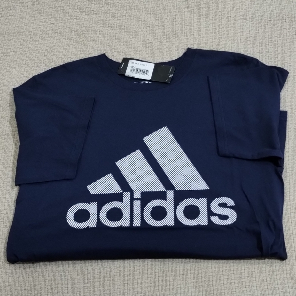 Adidas Men's Navy Blue T-Shirt
